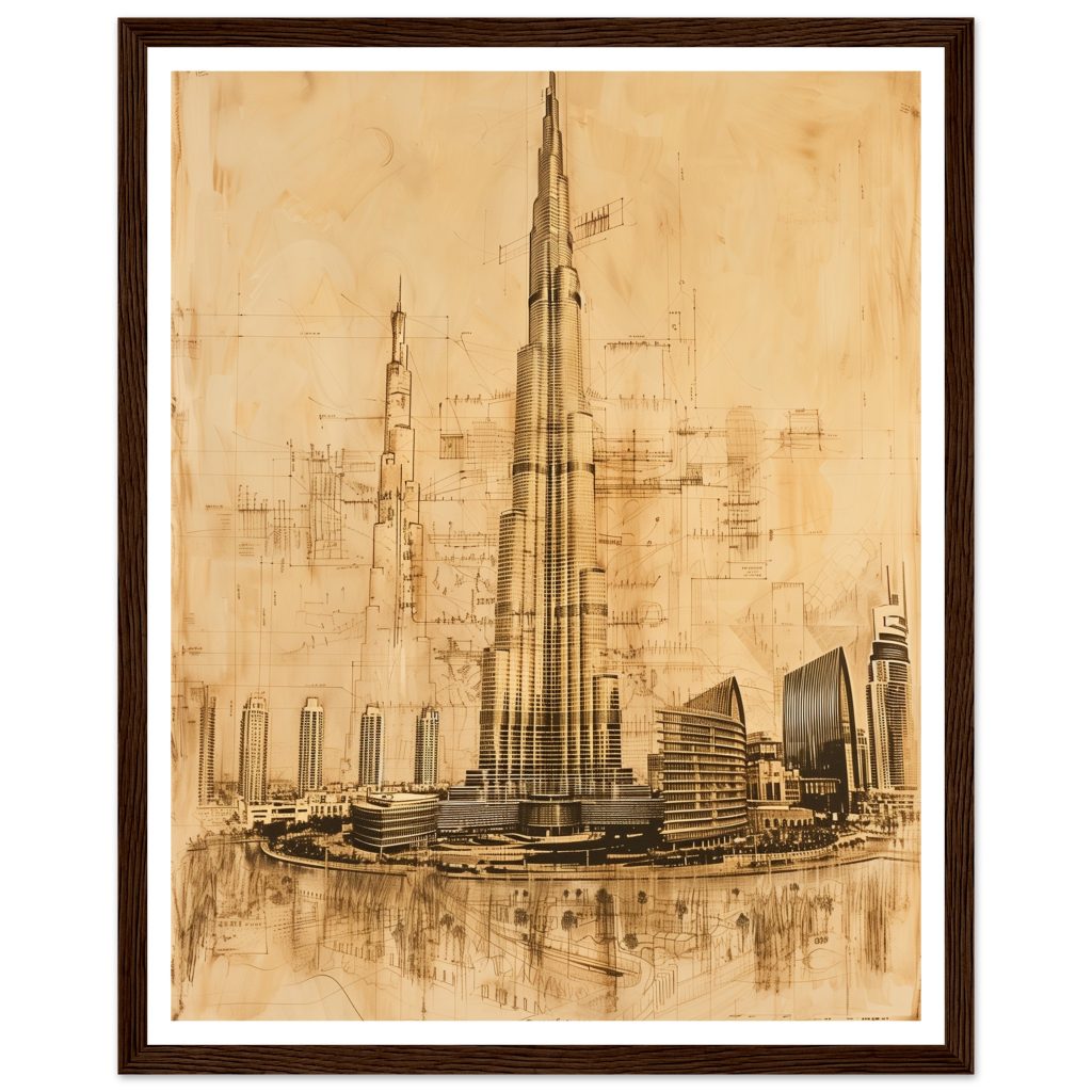 Burj Khalifa - Leonardo da Vinci - Poster
